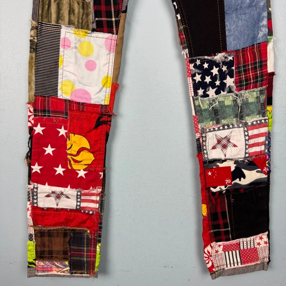 Biepa Jeans Women's 28 Patchwork Denim Jeans Pants‎ Americana Patriotic Hip Hop